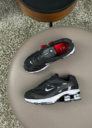Nike x supreme shox ride 2 sp black white