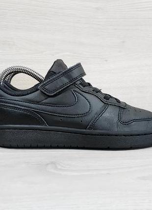 Дитячі чорні повсякденні кросівки на липучці nike court borough low оригінал, розмір 34