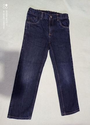 Практичные тёмно-синие джинсовые штаны 7лет хлопок 💯 tu
