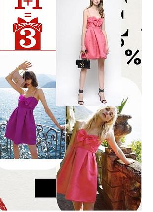 1+1=3 сукня pinko шовк органза бант корсет barbie випускний