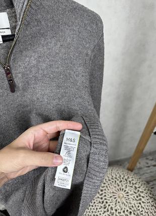 1/4 зіп светр m&s вовна 5