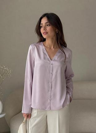 Ніжна атласна блузка лавандового кольору primark, розмір l / xl (eur 42)