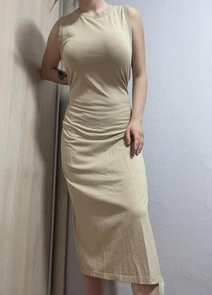 Жіноча базова сукня new look з бавовни з розрізом на нозі