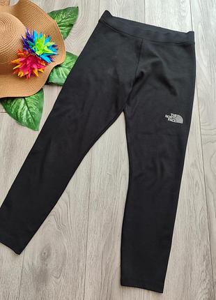Чорні дитячі підліткові велосипедки лосіни the north face з фірмовим логотипом на внутрішній бирці розмір xl/tg 14/16 років