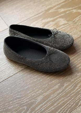 Балетки дитячі zara, чорні, розмір 32