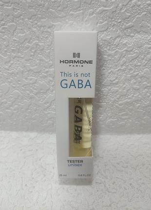 This is a 25 ml unisex tester bottle of hormone paris this is not gaba eau de parfum featuring a white and light blue packaging box