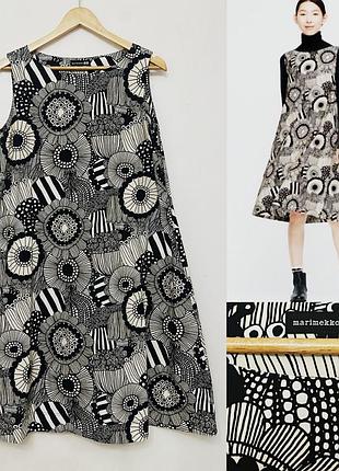 Женское платье без рукавов а-силуэта uniqlo &amp; marimekko размер l