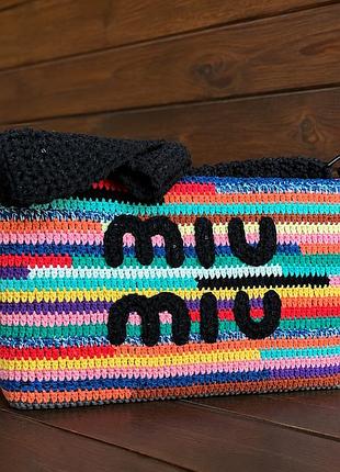 В’язана сумка miu miu ручної роботи