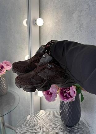 Стильные женские кроссовки new balance 9060 dark chocolate