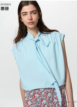 Блуза з бантом від uniqlo f.risso.