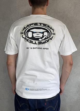 Футболка bape aape team  a bathing ape чоловіча біла, розмір l (m)