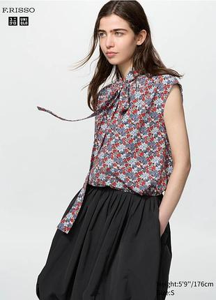 Блуза з бантом від uniqlo f.risso.