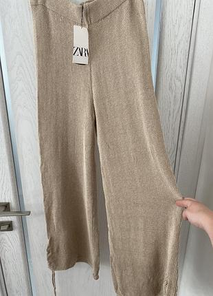 Zara новые стильные как вчшанве брюки на резинке 50-52 р