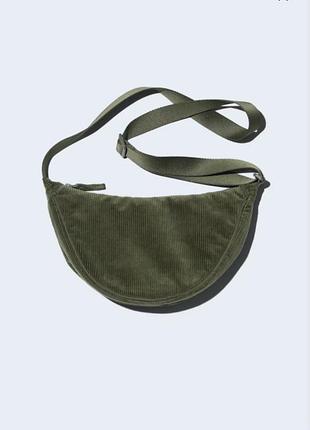 Сумка uniqlo round mini shoulder bag unisex вельветова
