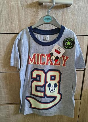 Детская футболка микки маус mike р.110 светится в темноте disney