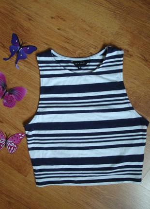 Стильный топ футболка майка в полоску от new look  с-м