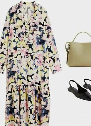 Красива сукня міді h&m з довгими рукавами