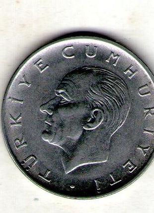 Турция 1 лира 1968 год нержавеющая сталь, 7g, ø 27mm no2054