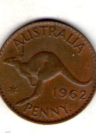 Австралия ø королева елизавета ii 1 пенни 1962 год бронза, 9.44g, ø 31mm no1856