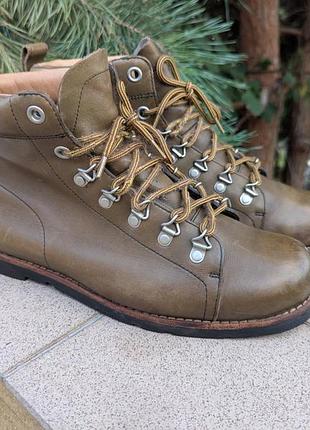 Мужские оливковые зеленые ботинки timberland