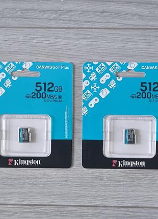 Kingston canvas go! plus 512gb microsdxc uhs-i u3 v30 a2 швидка карта