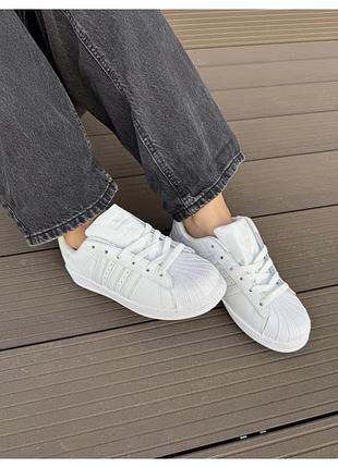 Кеди нові білі adidas originals superstar 23.5 см