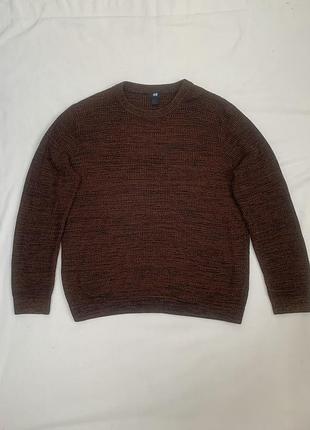 Коричневий чоловічий светр/джемпер h&m, розмір xl
