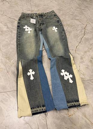 Джинсы flare gallery dept. x chrome hearts | s–l | свете