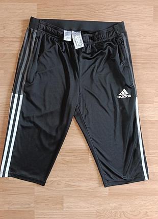 Спортивные бриджи- капри женские, 💯 полиэстр+ спандекс, оригинал, 
adidas,    m/l