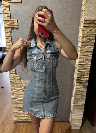 Джинсовий сарафан zara