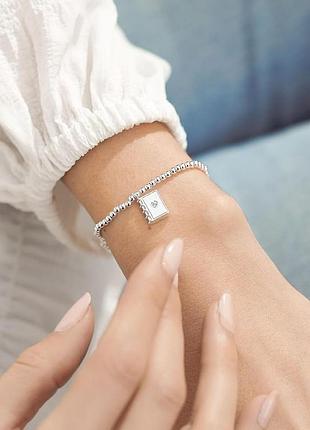 Посеребренный браслет joma jewellery «a little new chapter» с подвеской-книжкой (оригинал, крупнобритания)