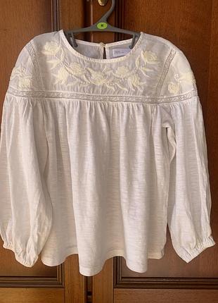 Блузка zara з вишивкою/122см