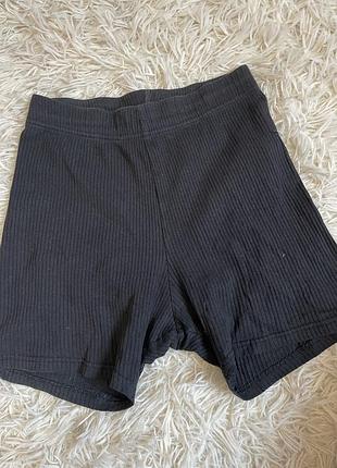 Чорні короткі велосипедки в рубчик  бренд: h&m (лінійка divided / basic)  розмір: eur s / us s / ca s  колір: чорний