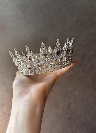 Корона металева союрібна 12 см, для торту