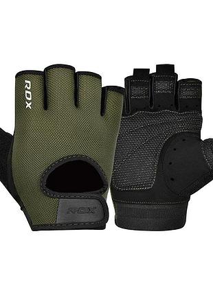 Перчатки для фитнеса rdx t1 army green l