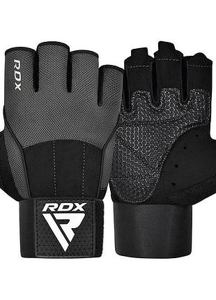 Перчатки для фитнеса rdx w3 grey with eva padding-l