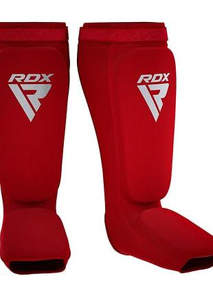 Защита голени и стопы rdx shin instep foam red/white m