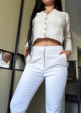 Білі брюки zara