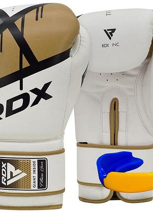 Боксерские перчатки rdx f7 ego golden 12 унций (капа в комплекте)