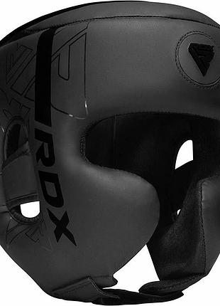 Боксерский шлем rdx f6 kara matte black l
