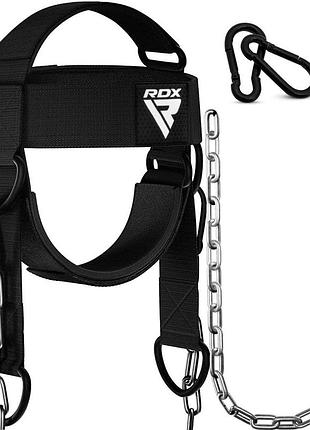 Тяга для шеи rdx h2 neck harness black plus