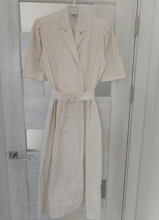 Винтажное хлопковое двухцветное коттоновое платье от laura ashley