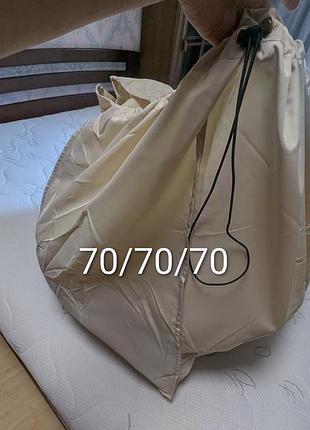 Плотный бежевый баул на кулиске 70/70/70