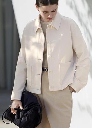 Uniqlo jersey relaxed jacket стильна трикотажна куртка- піджак р. l.