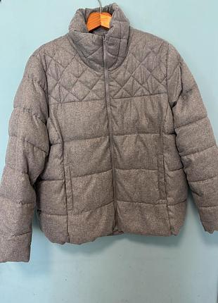 Чоловіча куртка-пуховик old navy, розмір xxl (сіра меланж, тепла стьобана куртка)