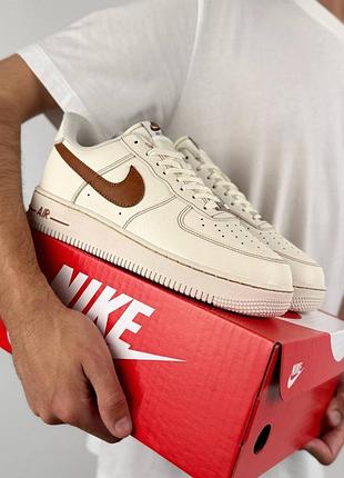 Nike air force 1 low white brown 4