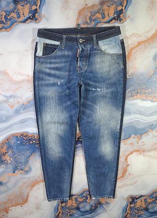 Джинси dsquared2 hockney jeans кроп жіночі завужені рвані потерті жіночі
