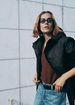 Стьобана куртка zara 
чорний | 8372/282/800 ft