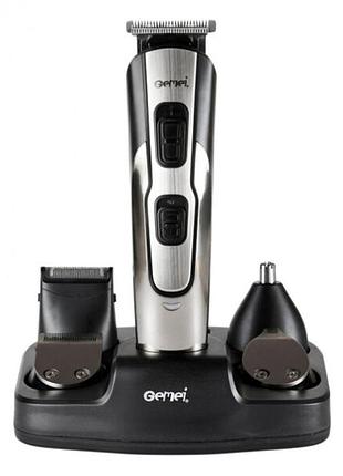Машинка для стрижки 10в1 gemei gm-592, триммер для бороды, триммер беспроводной black