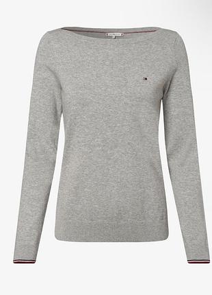Сірий трикотажний джемпер tommy hilfiger